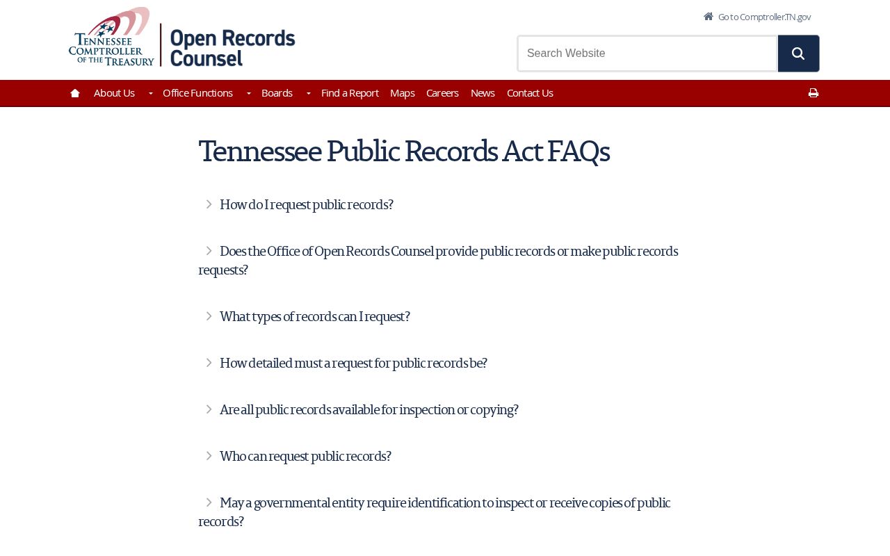 Tennessee public records guidance for Robertson County arrest records